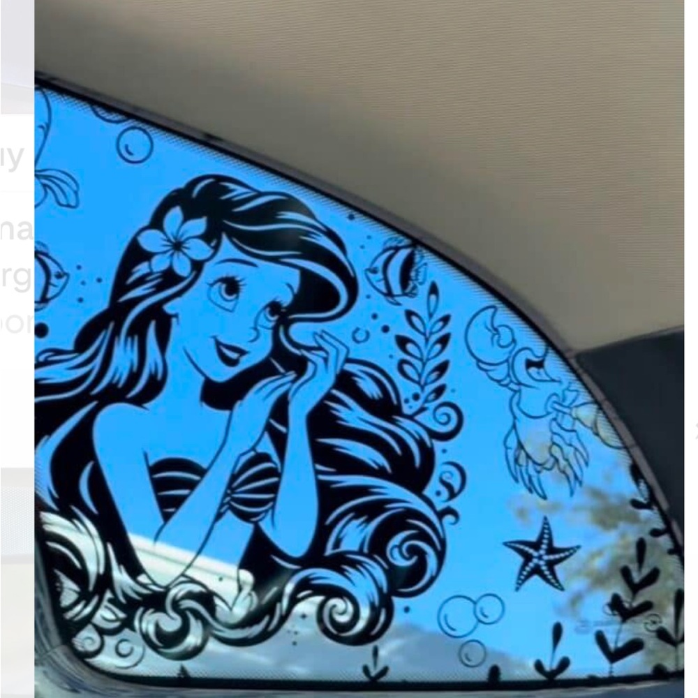 Ariel Little Mermaid Car Window Sun Shade